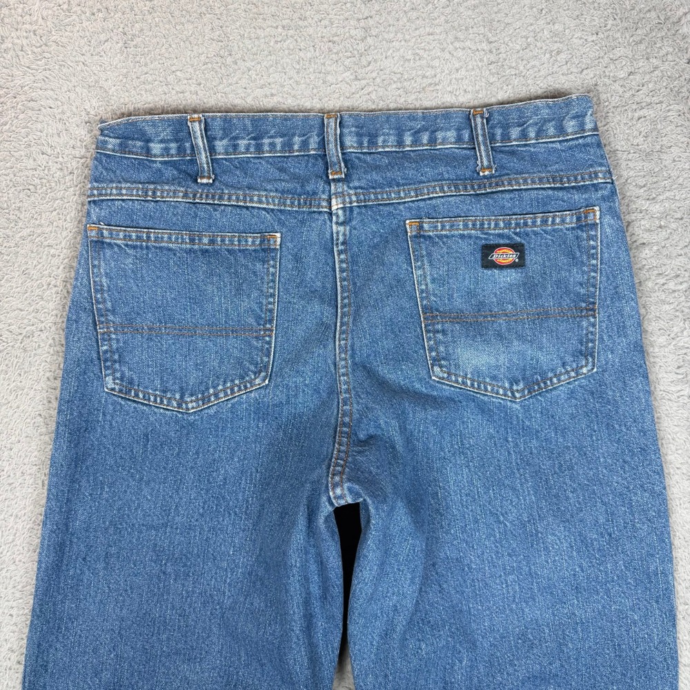 Dickies Mens Regular Fit Straight Leg Denim Jeans Blue 36x29 Medium Wash - Picture 4 of 12